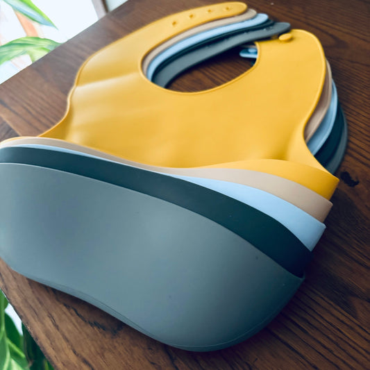 Silicone Scoop Bibs- Mustard image 0