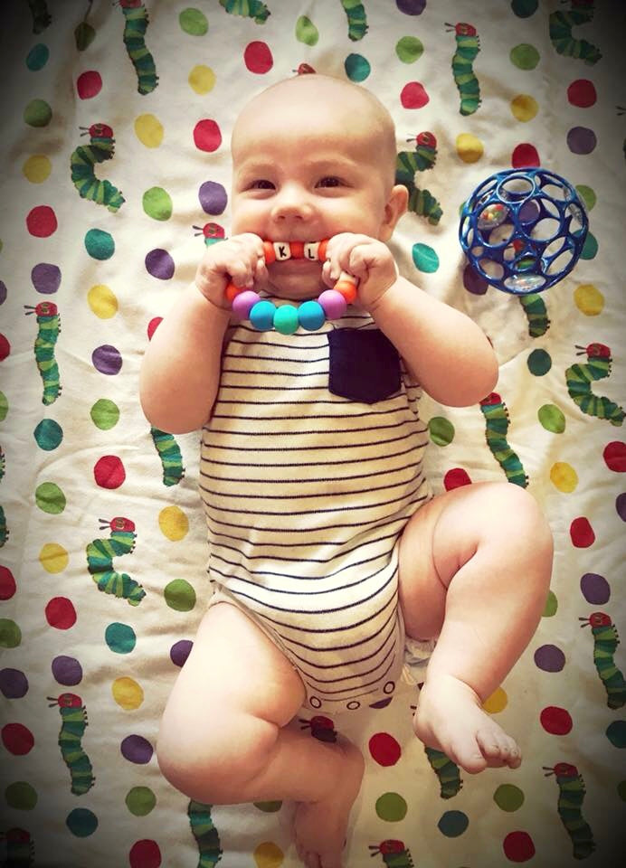 Personalised Dummy chain & Teething ring Set image 12