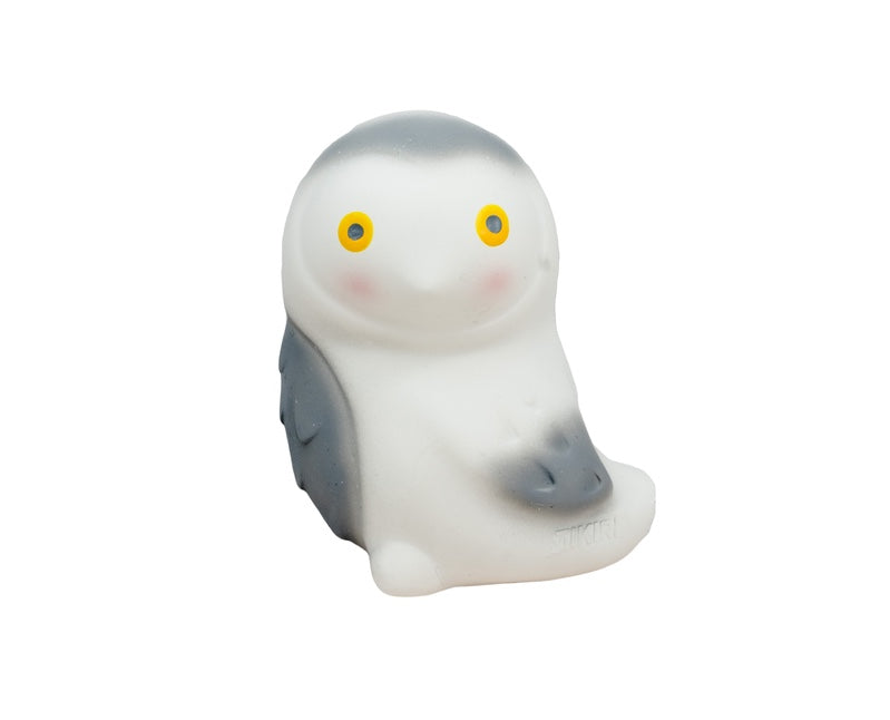 Tikiri Natural Rubber Bath Toy - Teether - Rattle - Snowy Owl image