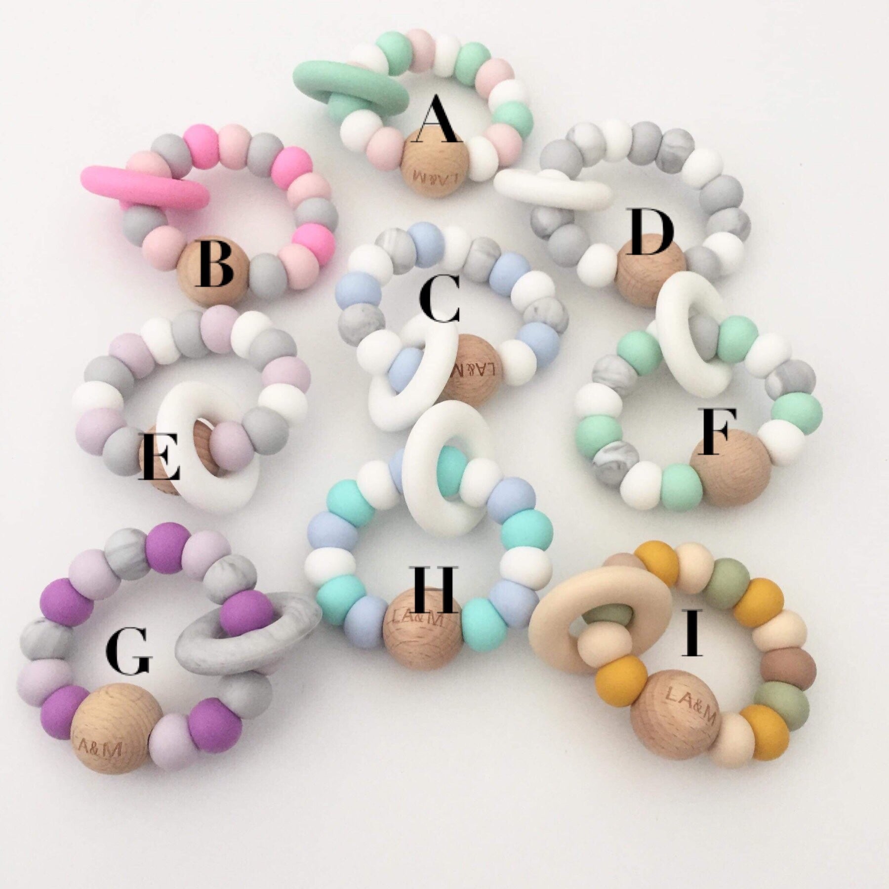 Ruby teething rings image 1