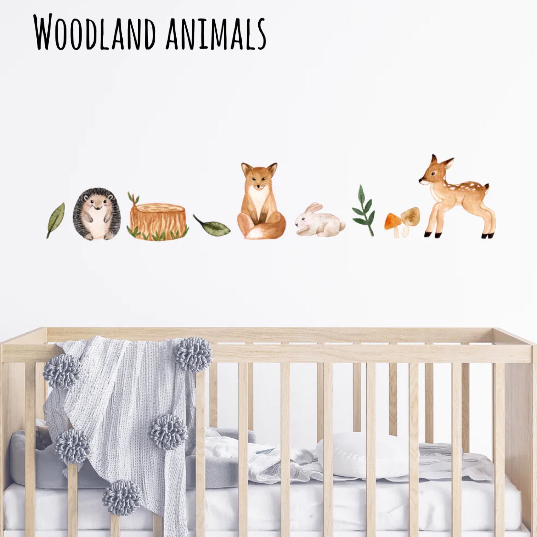 Fabric Wall Decals - Woodland animals image