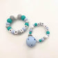 Personalised Dummy chain & Teething ring Set image 11