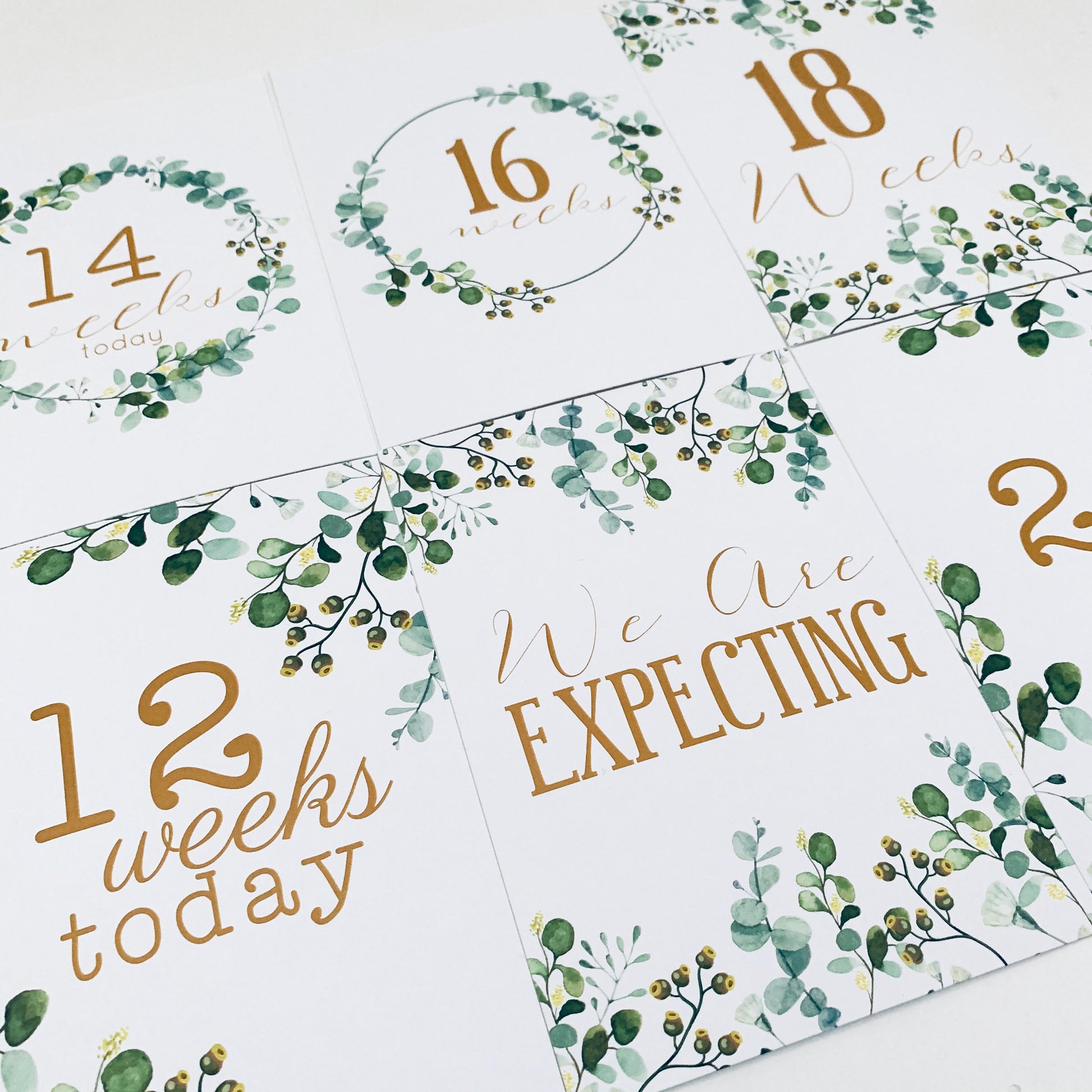 Pregnancy & Baby Milestone Cards- set of 29 cards - Pregnancy - Australiana wattle image