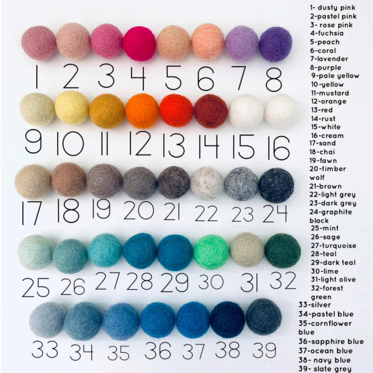 Felt ball decorative garland image 3