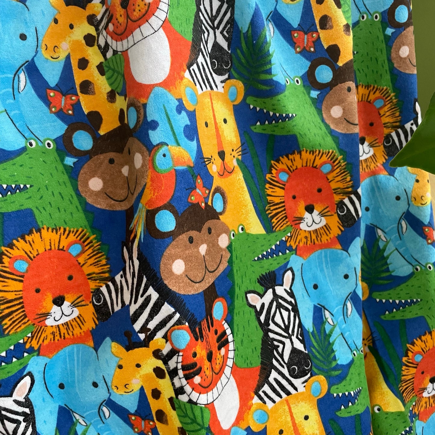 Flannelette Swaddles - W - Bright African Animals image