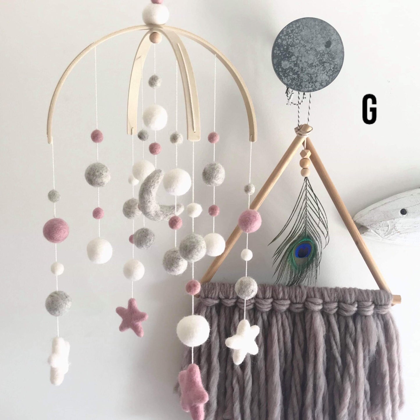 Moon & Stars Baby Mobile image 7