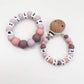 Personalised Dummy chain & Teething ring Set image 9
