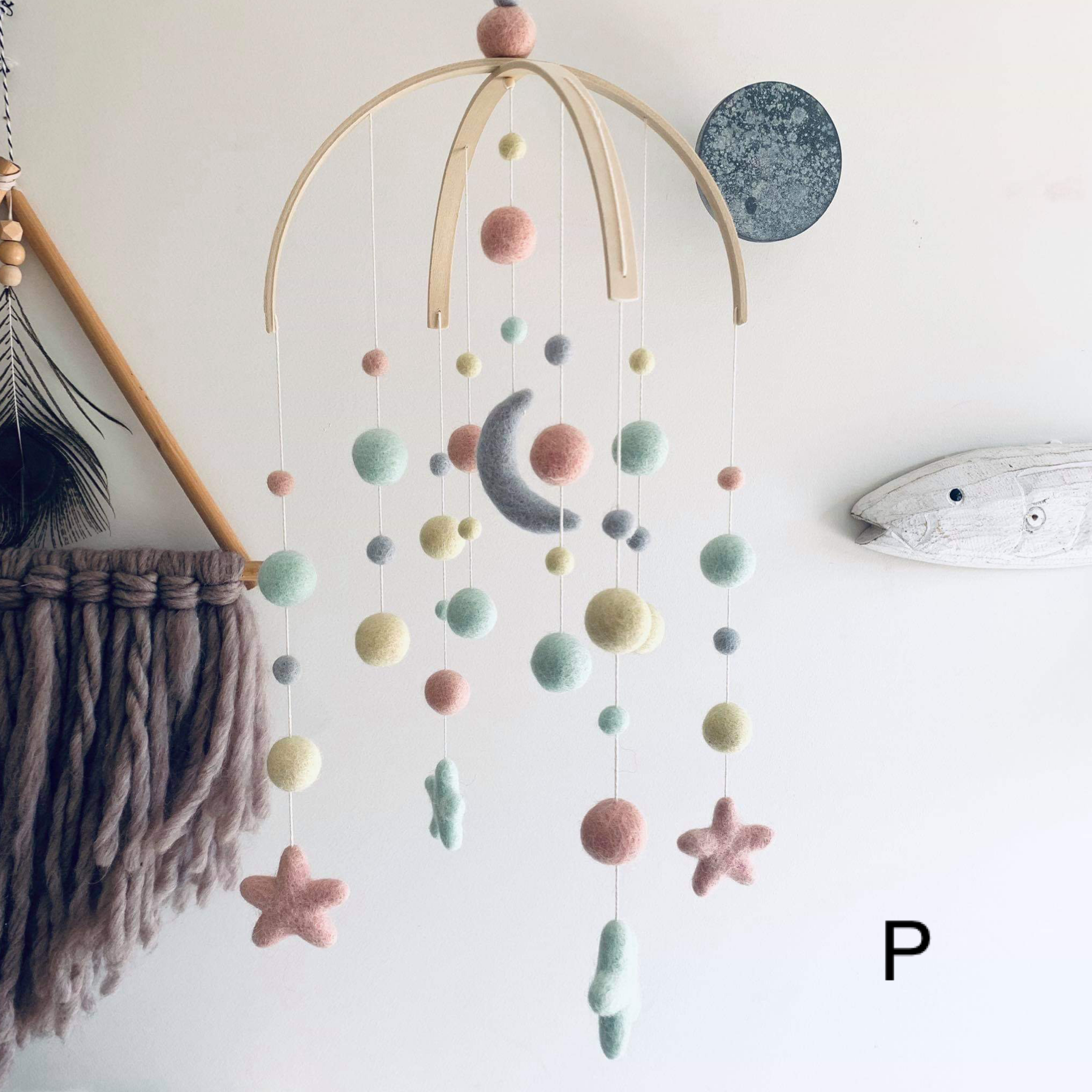 Moon & Stars Baby Mobile image 16